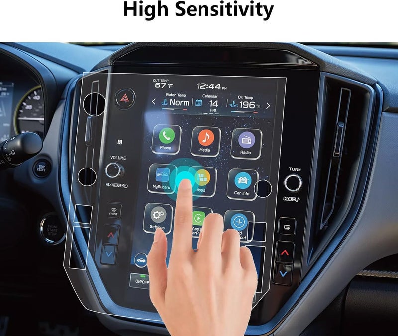 AZZIGO Screen Protector For 2024 2025 2026 Subaru Crosstrek (Premium/Sport/Limited/Wilderness) 11.6-inch Multimedia Touchscreen 9H PET Ultra Tough High Clear - Image 3